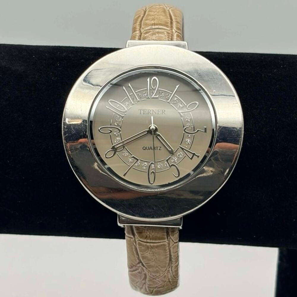 Silver & Beige Terner Quartz Watch